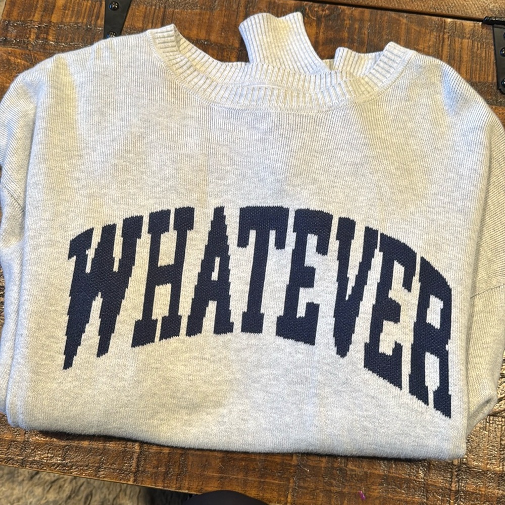 Pink Rose Oversized ‘Whatever’ Sweater